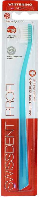 "Swissdent Profi Whitening Classic" dantų šepetėlis raudonas
