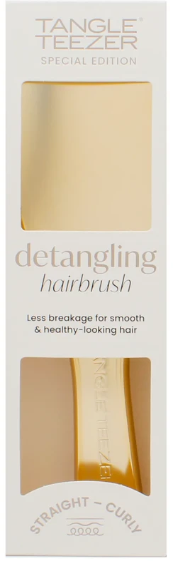 Tangle Teezer Hair brush Ultimate Detangler Straight & Skirtas garbanotiems plaukams Chrome Neo Gold
