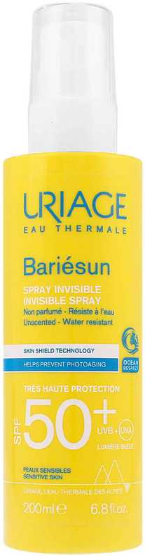 Uriage Bariesun Invisible Purškiklis bekvapis apsauginis kremas nuo saulės SPF50+ 200 ml