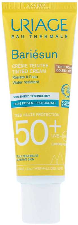 Uriage Bariesun Tinted Kreminis SPF50+ apsauginis spalvą suteikiantis kremas veidui, atspalvis: Golden Tint, 50 ml
