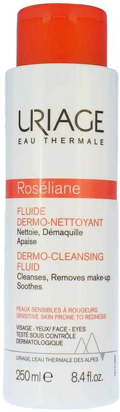 "Uriage Roséliane Dermo Cleansing Fluid" valomasis fluidas sausai, į raudonį linkusiai odai 250ml