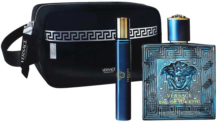 Kvepalų rinkinys vyrams Versace Eros (EDT, 100 ml + EDT, 10 ml + kosmetinė)