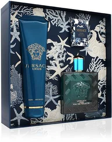 Kvepalų rinkinys vyrams Versace Eros (EDT, 100 ml + dušo želė, 150 ml + EDT, 5 ml)
