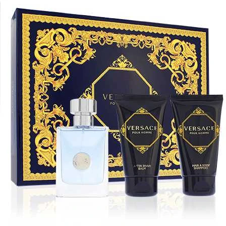 Versace Pour Homme rinkinys vyrams (EDT, 50 ml + dušo želė, 50 ml + balzamas po skutimosi, 50 ml)