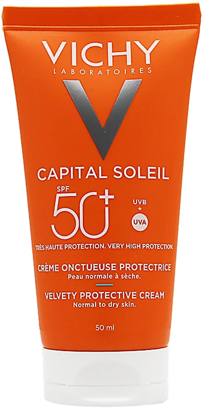 Vichy Idéal Soleil Velvety Dace Kreminis Spf50 veido kremas nuo saulės 50ml