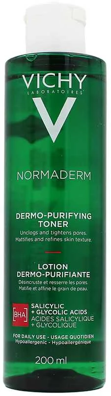 Vichy Normaderm Purifying Pore-Tightening Lotion losjonas probleminei odai, 200 ml