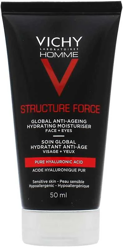 Veido kremas vyrams Vichy Homme Structure Force Anti-Aging Hydrating Sensitive Skin 50ml
