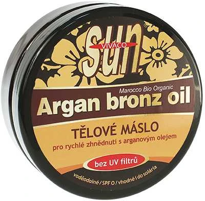 Vivaco SUN Argan Bronz Oil įdegio sviestas su ekologišku argano aliejumi be UV filtrų 200 ml