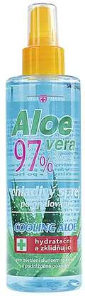 Vivaco VivaPharm Aloe Vera 97% Cooling Purškiklis vėsinantis gelis po deginimosi, 200 ml