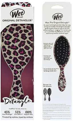 Wet Brush Wet Original Detangler Safari Rožinė Leopard