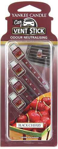 Yankee Candle Juodas Vyšnių kvapo automobilio ventiliacijos žvakė 28 g