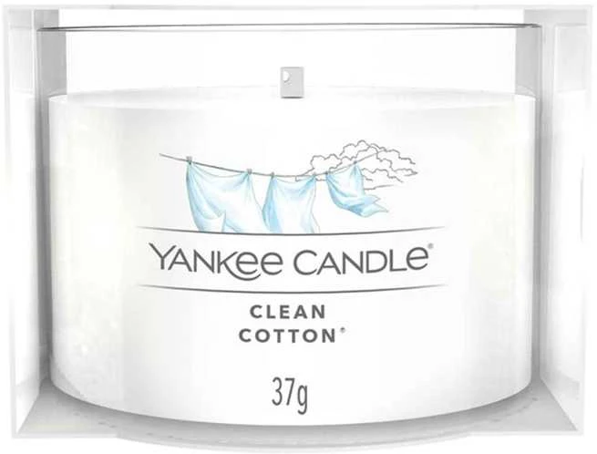 Yankee Candle Clean Cotton Scented Candle kvapioji žvakė, 37 g