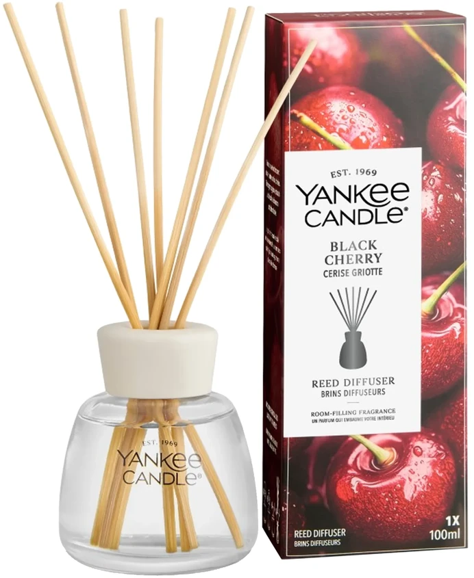 Yankee Candle kvapiųjų lazdelių difuzorius „Juodas Cherry“ 100 ml