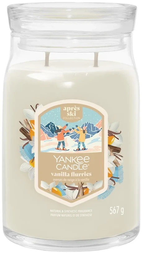 „Yankee Candle“ žvakė „Signature Vanilla Flurries“, didelė, 567 g