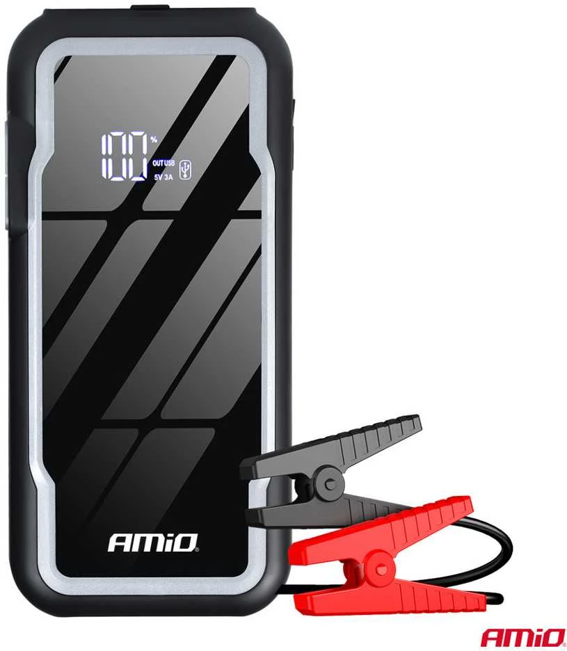 3in1 Automobilinis užvedimo įrenginys/LED/Powerbank 12V 12Ah 1600A AMIO-04678