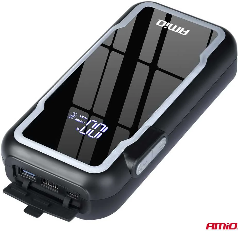 3in1 Automobilinis užvedimo įrenginys/LED/Powerbank 12V 12Ah 1600A AMIO-04678