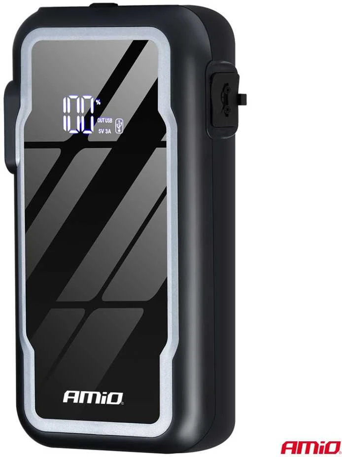 3in1 Automobilinis užvedimo įrenginys/LED/Powerbank 12V 12Ah 1600A AMIO-04678