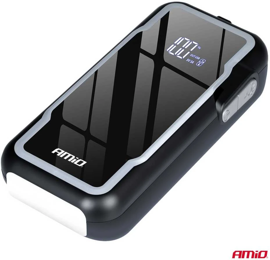3in1 Automobilinis užvedimo įrenginys/LED/Powerbank 12V 12Ah 1600A AMIO-04678