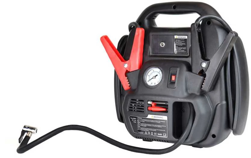 4in1 Automobilinis užvedimo įrenginys/LED/kompresorius/Powerbank 12V 17Ah 900A JS01 AMIO-02523