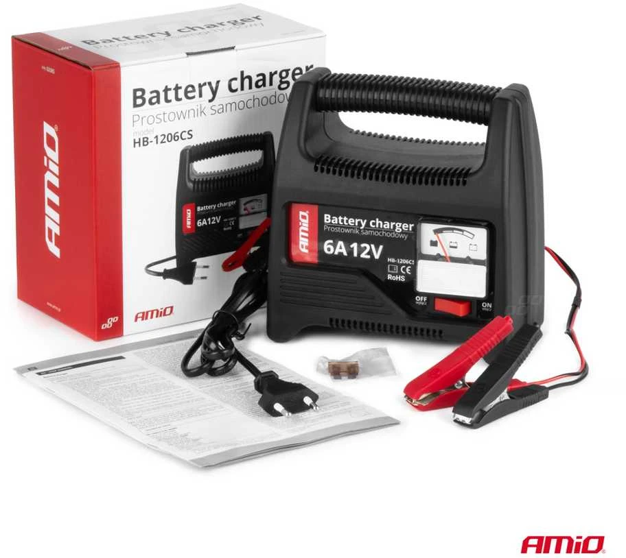 Amio Automobilio akumuliatoriaus įkroviklis 6A, 12V SBC-6A