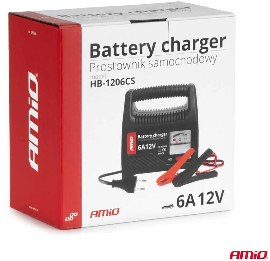 Amio Automobilio akumuliatoriaus įkroviklis 6A, 12V SBC-6A