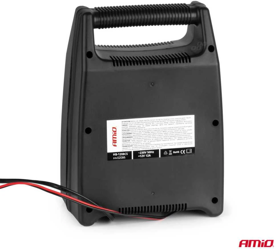 Automobilinis akumuliatoriaus įkroviklis Amio 12V, 8A, 120W
