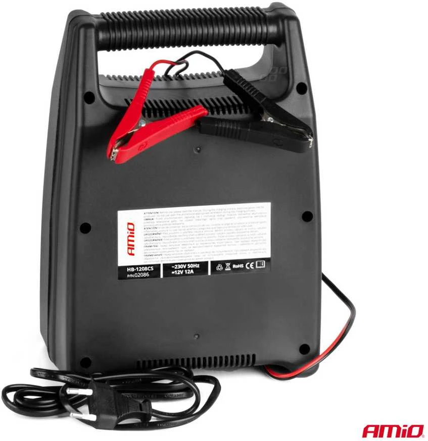 Automobilinis akumuliatoriaus įkroviklis Amio 12V, 8A, 120W