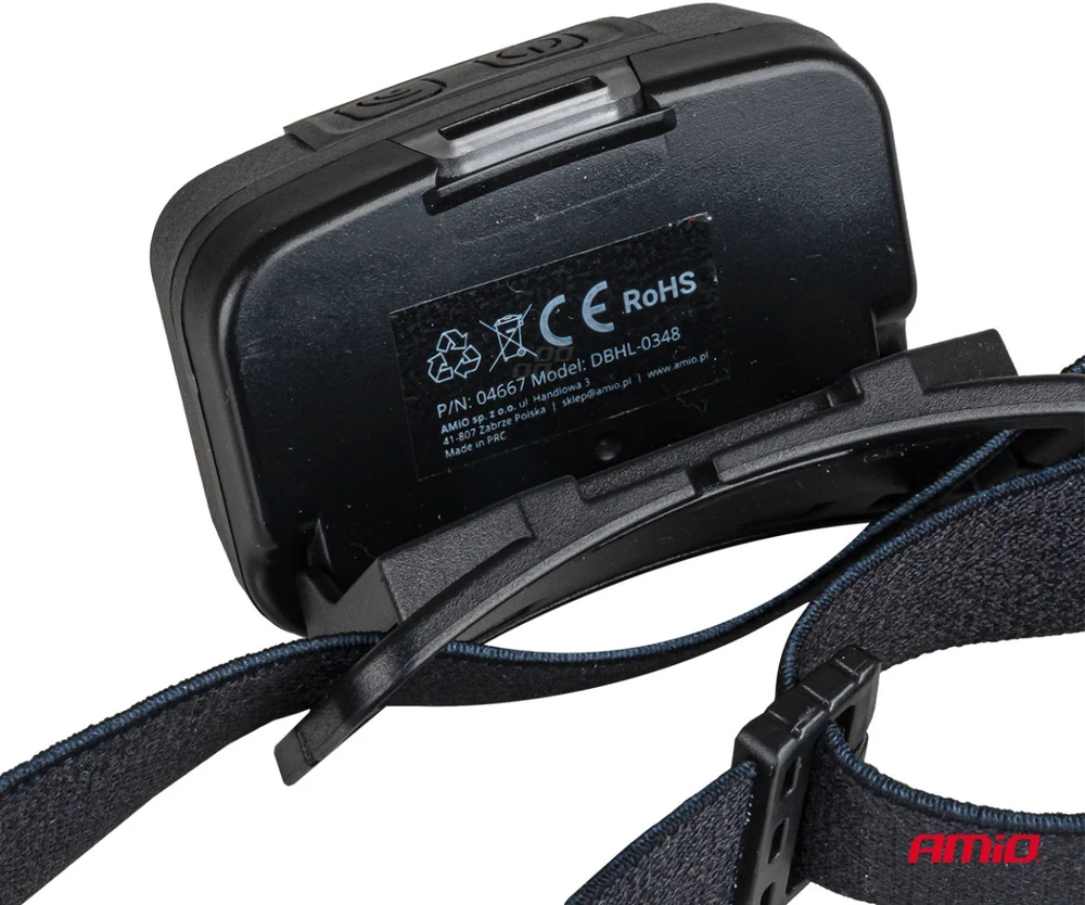 Įkraunamas priekinis žibintas su judesio jutikliu xpg+cob 1800mah (baterijos) amio-04667
