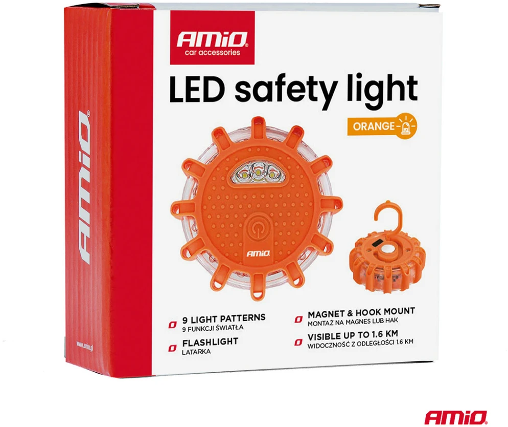 Akumuliatorinis LED avarinis šviestuvas su žibintuvėlio funkcija, 12 SMD + 3 SMD, 650 mAh AMIO-04829