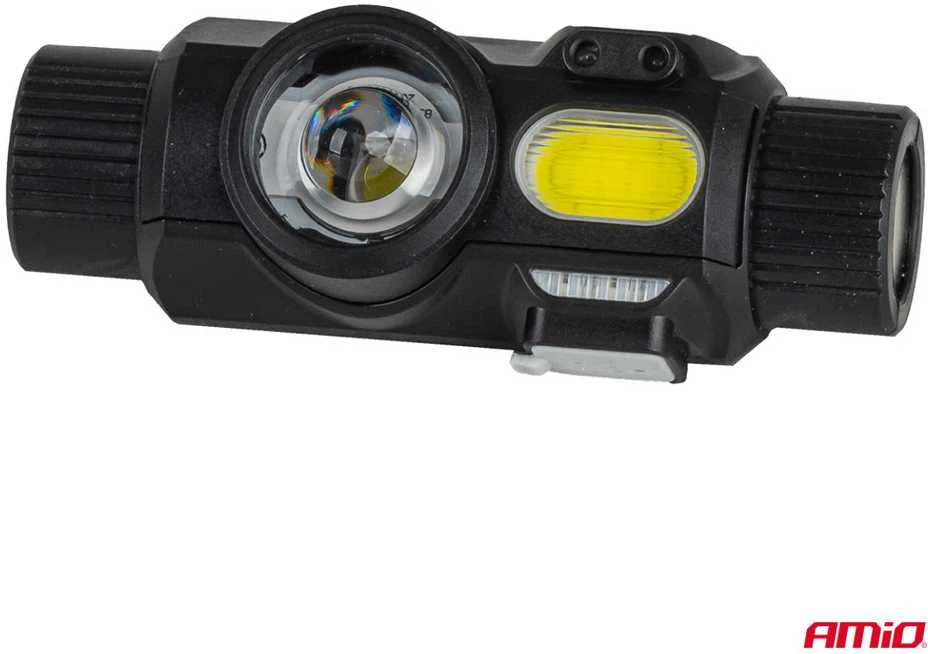 Akumuliatorinis LED galvos žibintas XPG+COB 1200mAh AMIO-04662