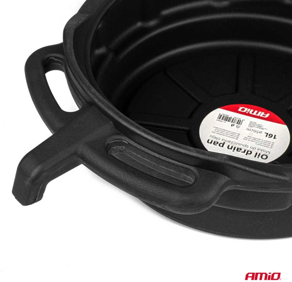 Alyvos surinkimo indas su piltuvu 16 L, 56 cm AMIO-04053