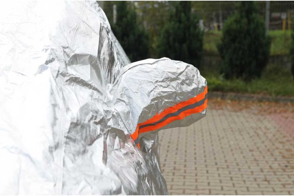 Amio Aliuminis automobilio užvalkalas SUV/VAN XL, su užtrauktuku, atspindintis, 120 g/m² + medvilnė, sidabrinės spalvos, 510 x 185 x 150 cm