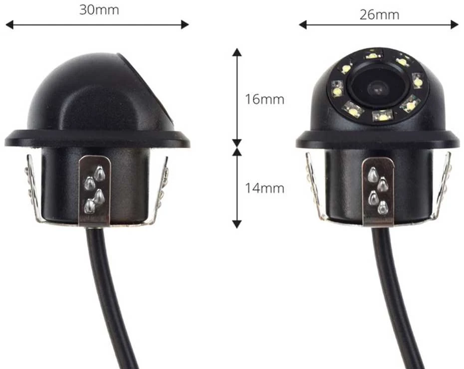 Amio Atbulinės eigos kamera HD-305 LED "Night Vision" 18 mm