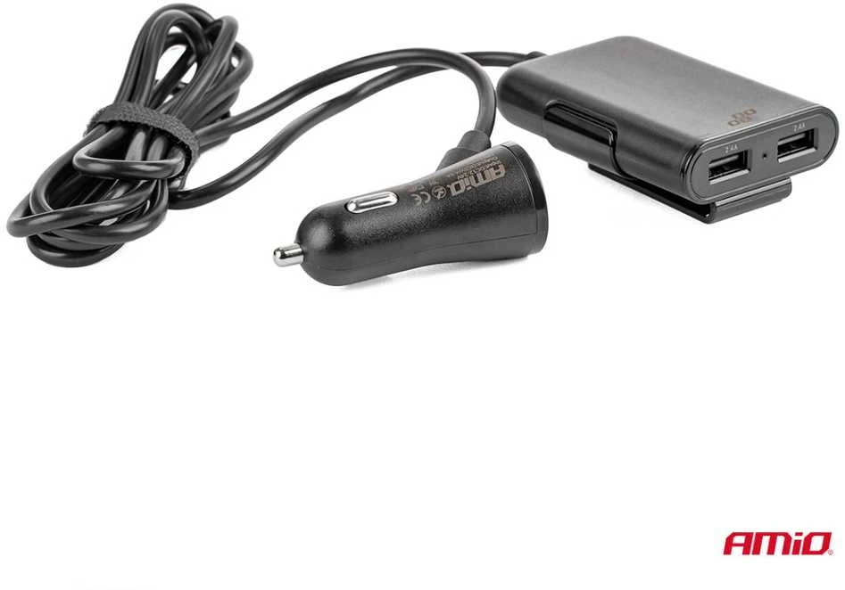 Amio Telefono laikiklis Telefono pakrovėjas priekyje-galinėje 4*usb