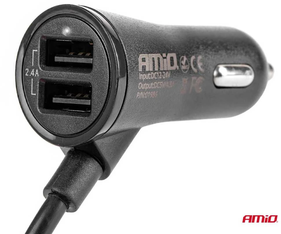 Amio Telefono laikiklis Telefono pakrovėjas priekyje-galinėje 4*usb