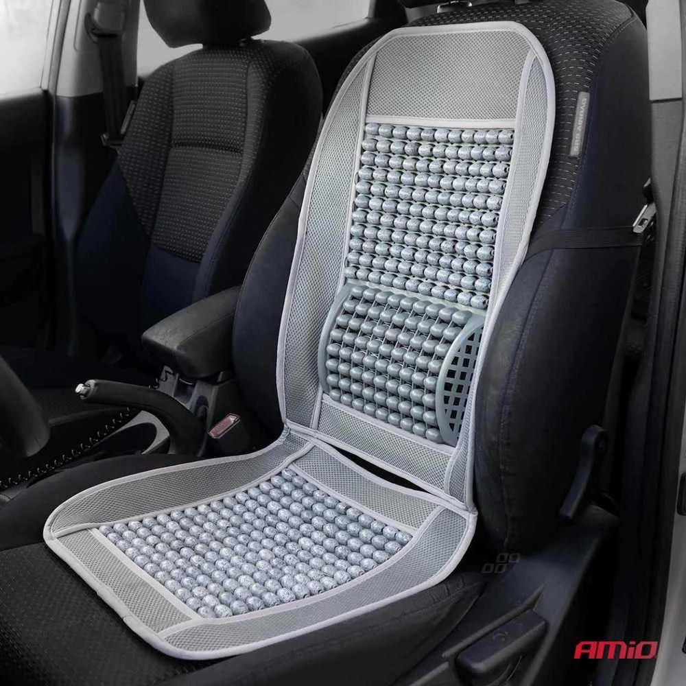 Amio Automobilio sėdynės kilimėlis su karoliukais 97 x 44 cm - pilka