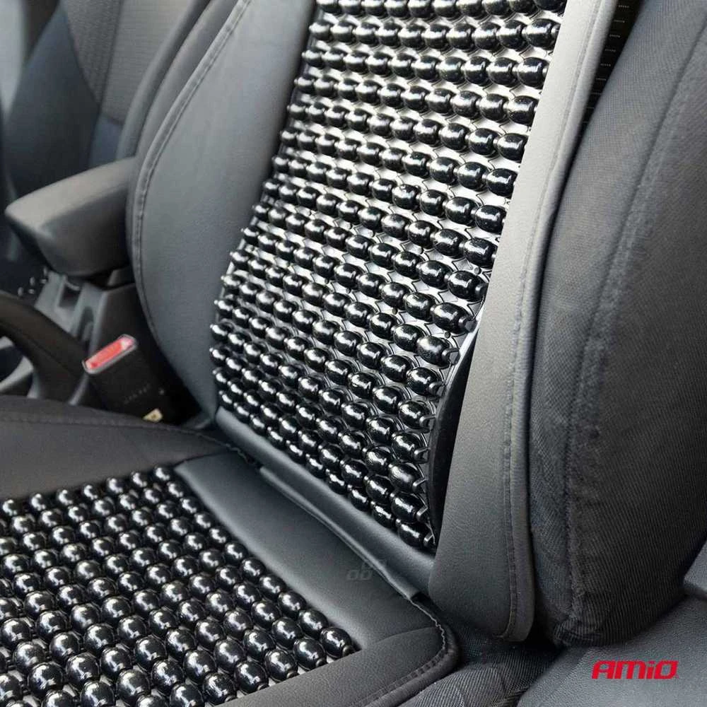 Amio Automobilio sėdynės kilimėlis su karoliukais 147 x 48 cm - juoda