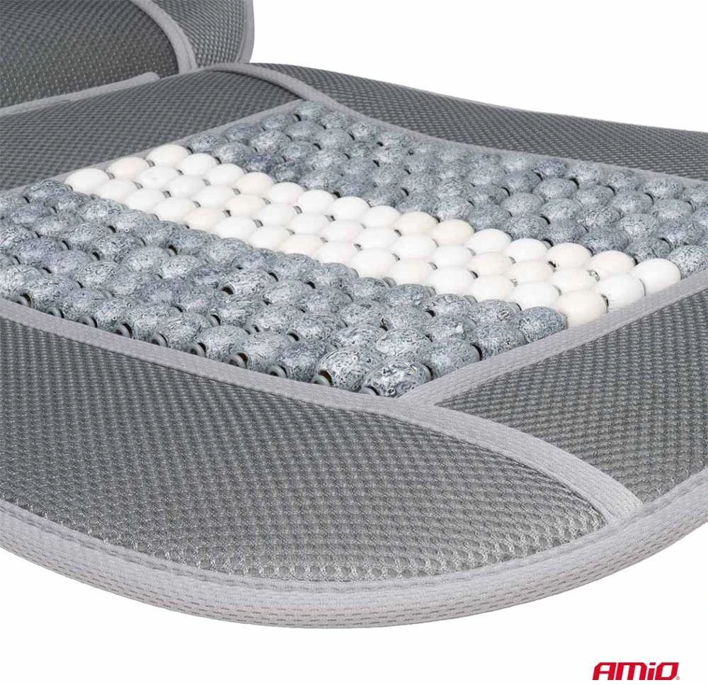 Amio Automobilio sėdynės kilimėlis su karoliukais 131 x 46 cm - pilka