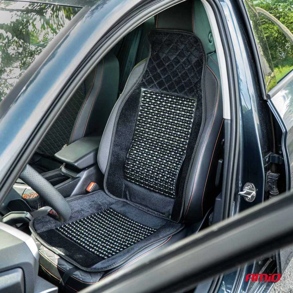 Amio Automobilio sėdynės kilimėlis su karoliukais CSM-16, 45x120 cm - juoda