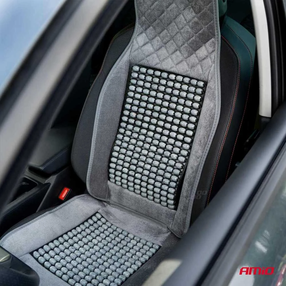 Amio Automobilio sėdynės kilimėlis su karoliukais CSM-17, 45x120 cm - pilka