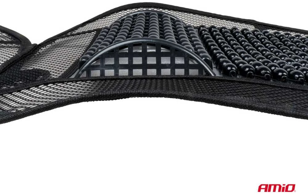 Amio Automobilio sėdynės kilimėlis su karoliukais 125 x 52 cm - juoda