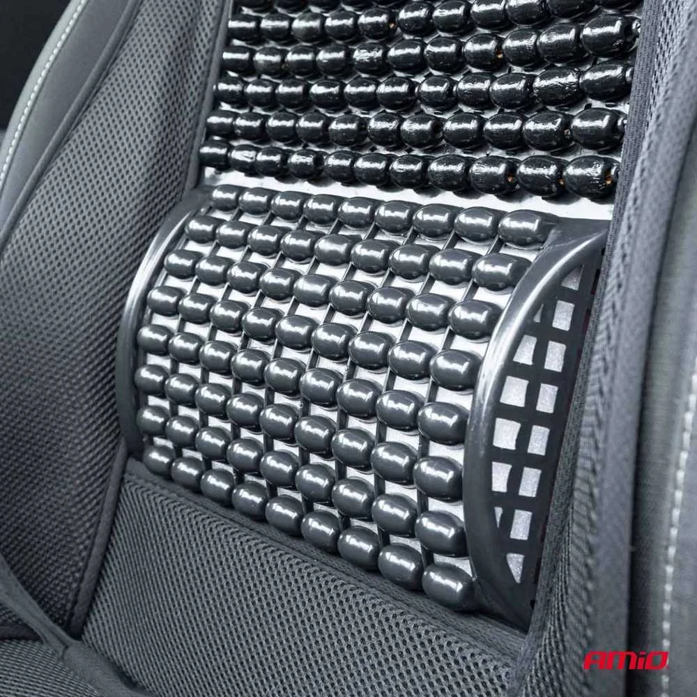 Amio Automobilio sėdynės kilimėlis su karoliukais 110 x 46 cm - juoda