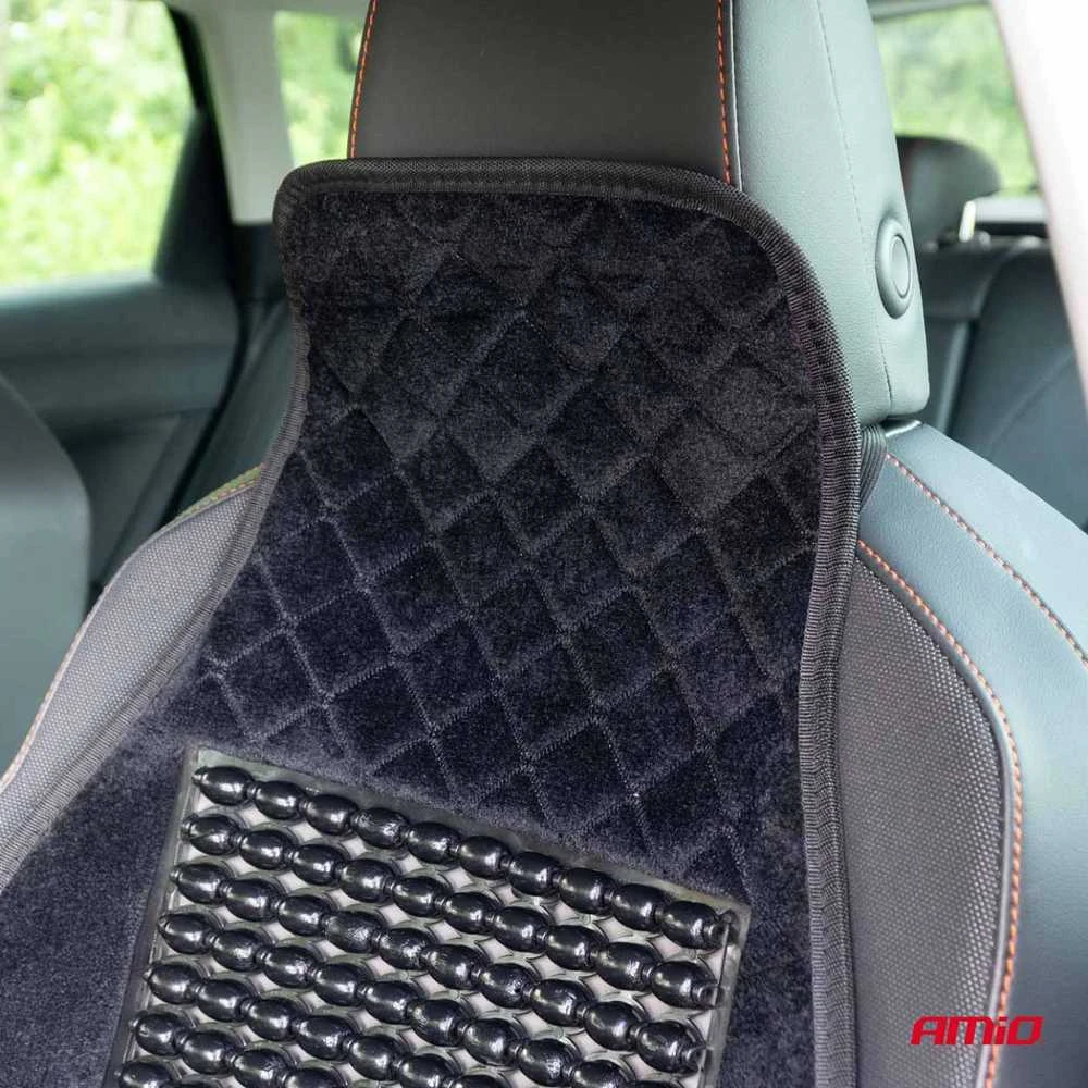 Amio Automobilio sėdynės kilimėlis su karoliukais CSM-16, 45x120 cm - juoda