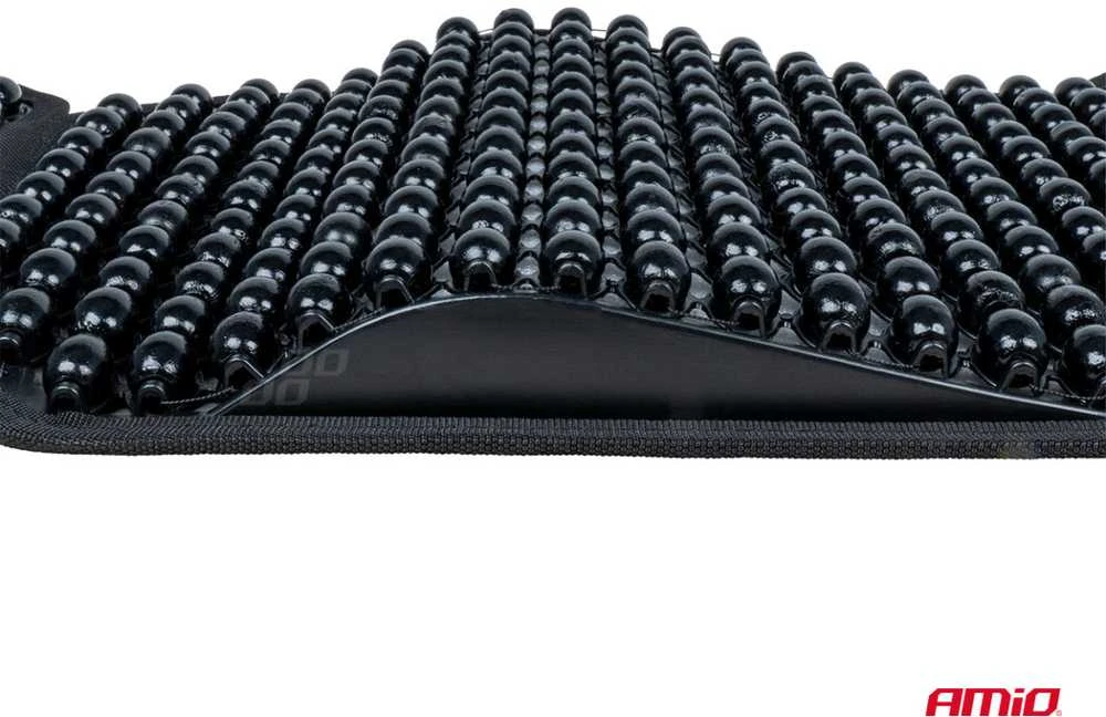 Amio Automobilio sėdynės kilimėlis su karoliukais 126 × 44 cm - juoda