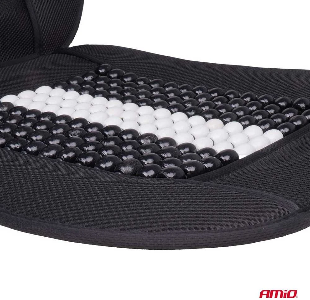 Amio Automobilio sėdynės kilimėlis su karoliukais 131 x 46 cm - juoda