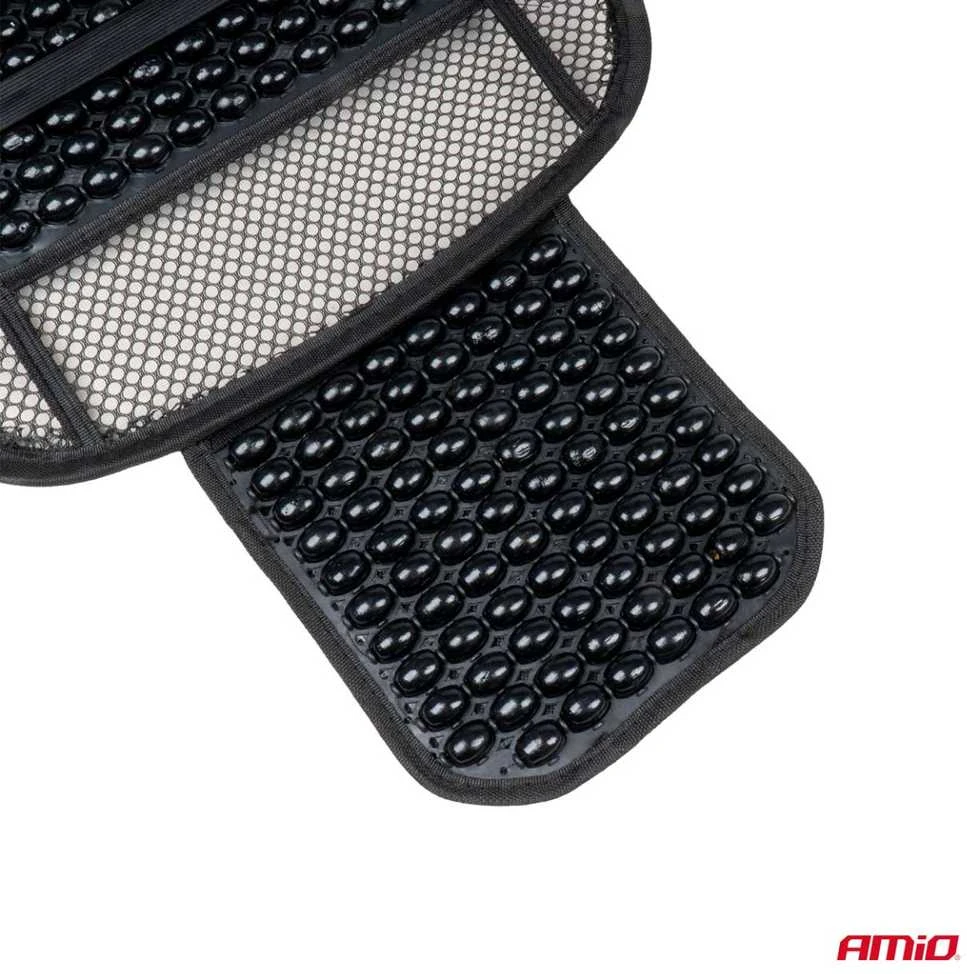 Amio Automobilio sėdynės kilimėlis su karoliukais 125 x 52 cm - juoda