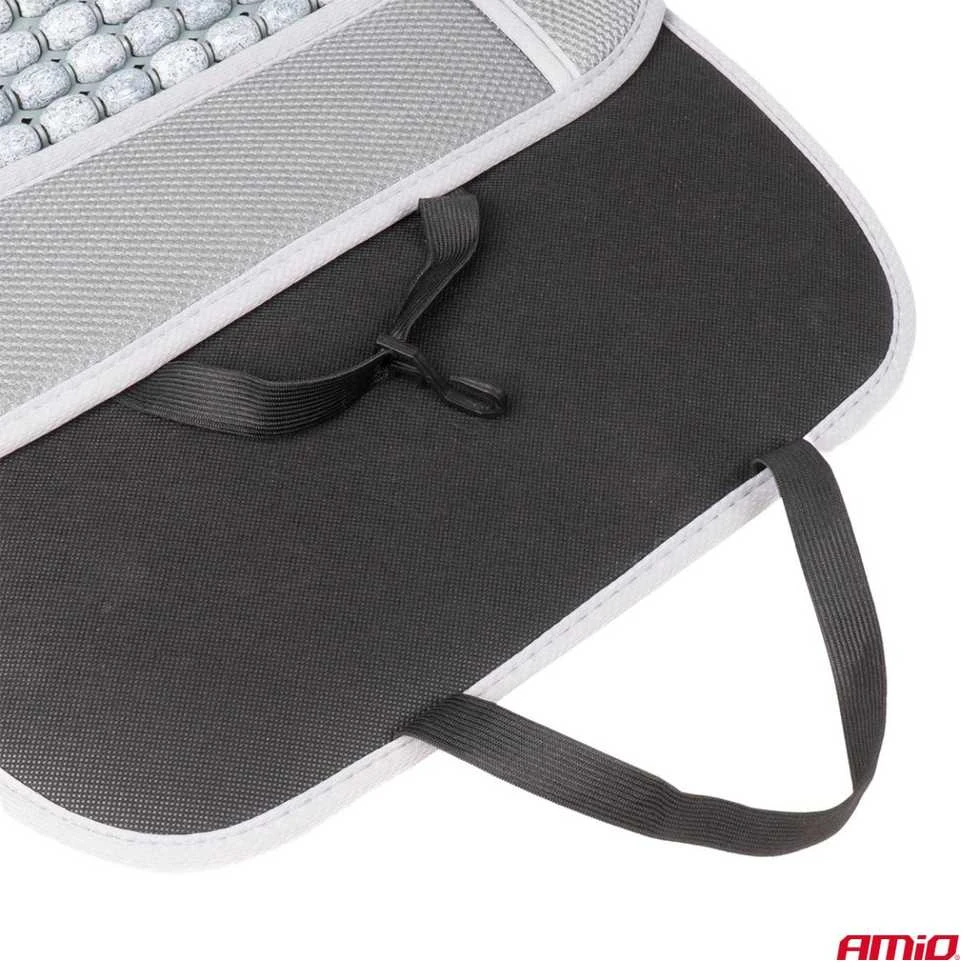 Amio Automobilio sėdynės kilimėlis su karoliukais 110 x 46 cm - pilka