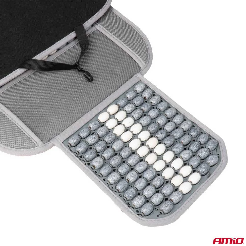 Amio Automobilio sėdynės kilimėlis su karoliukais 131 x 46 cm - pilka