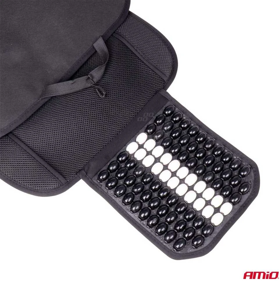Amio Automobilio sėdynės kilimėlis su karoliukais 131 x 46 cm - juoda