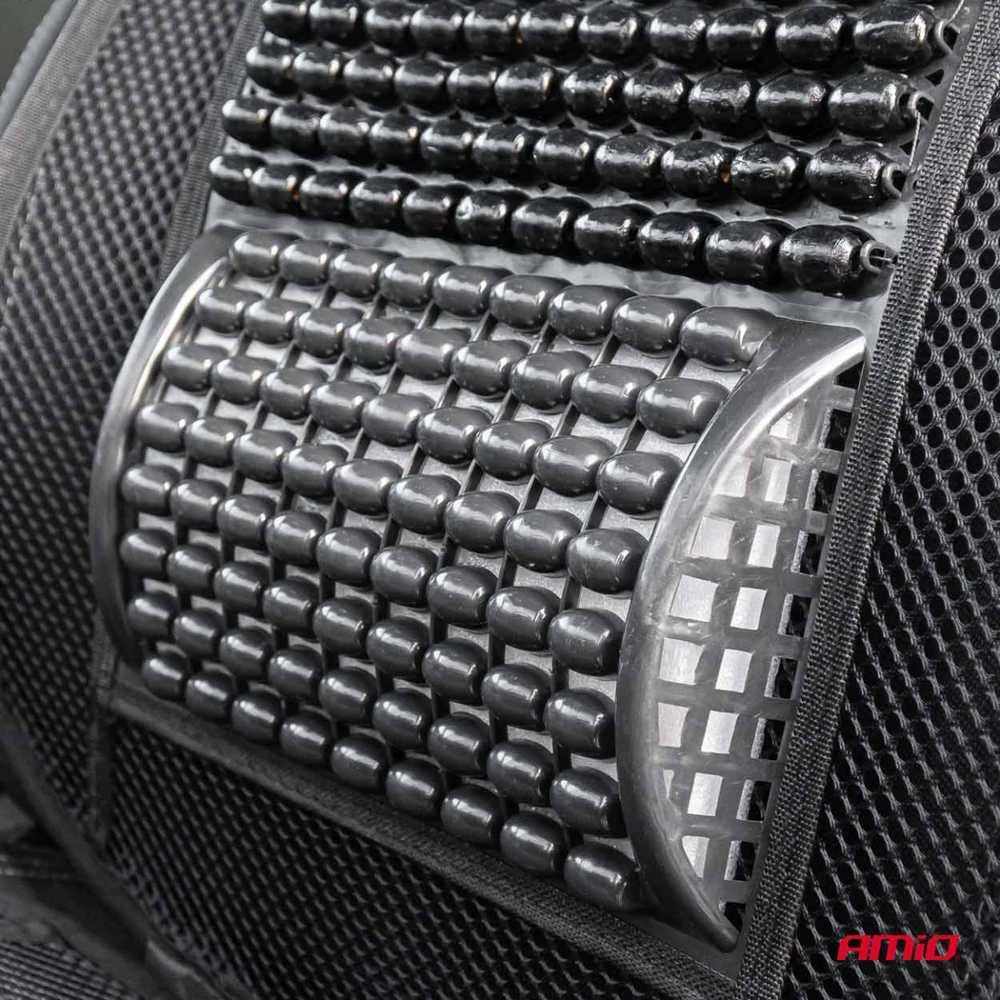 Amio Automobilio sėdynės kilimėlis su karoliukais 98 x 49 cm - juoda